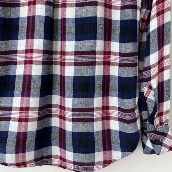 Rails Women Plaid Double Woven Tencel Blend Button Up Shirt Size S - Picture 6 of 10